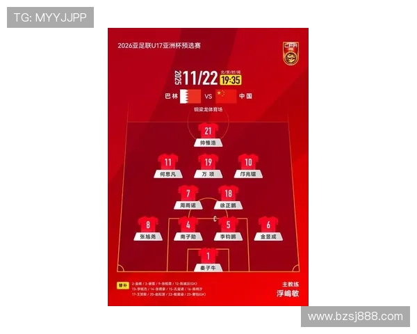 U17国少亚预赛即将开启9天内进行5场比赛争夺小组头名11月22日首战巴林